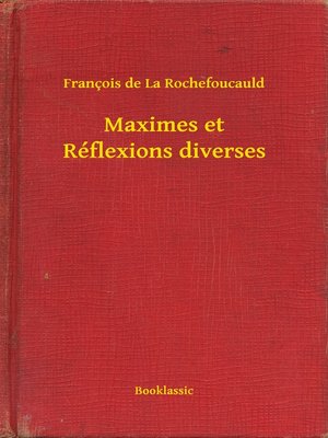 cover image of Maximes et Réflexions diverses